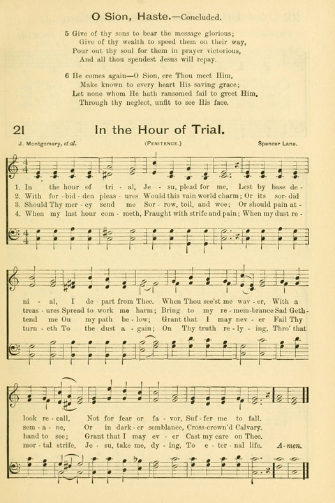 The Mission Hymnal: as adopted by the General Convention at Cincinnati page 21