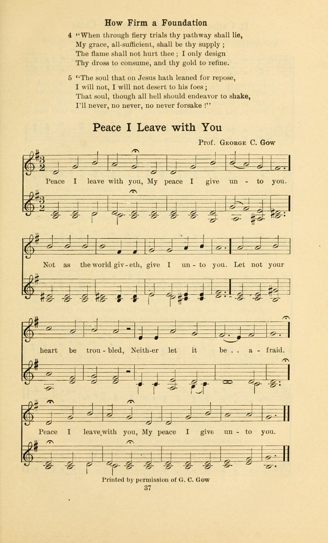 Peace I Leave With You My Peace I Give Unto You Hymnary Org