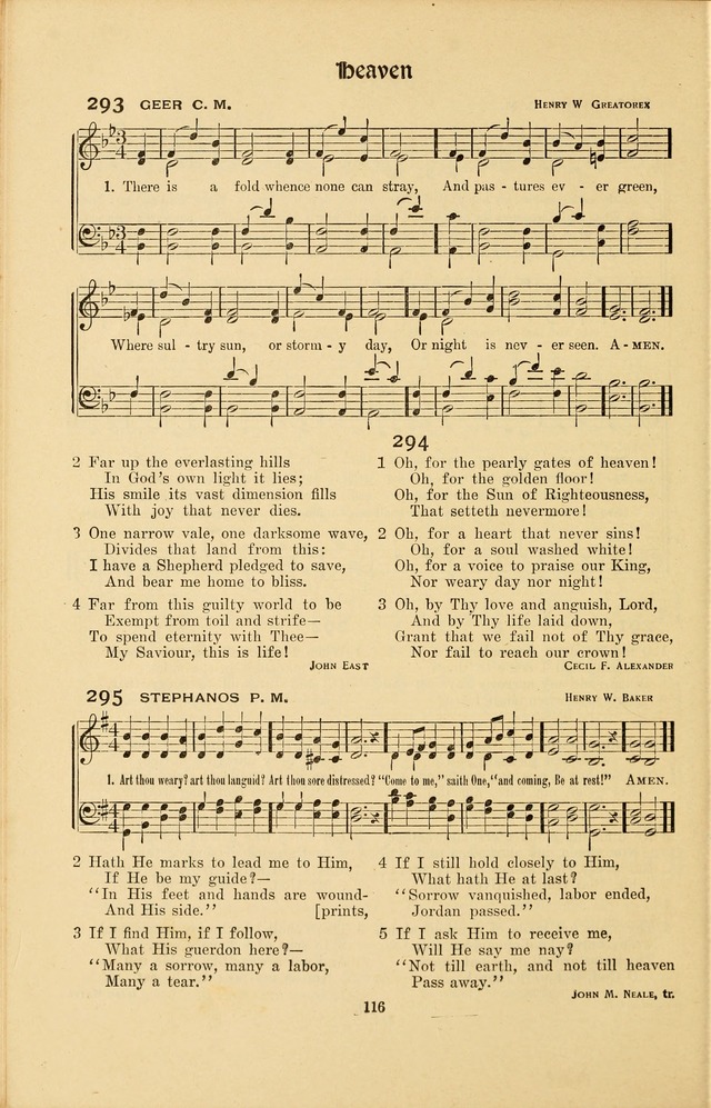 Montreat Hymns: psalms and gospel songs with responsive scripture readings page 116