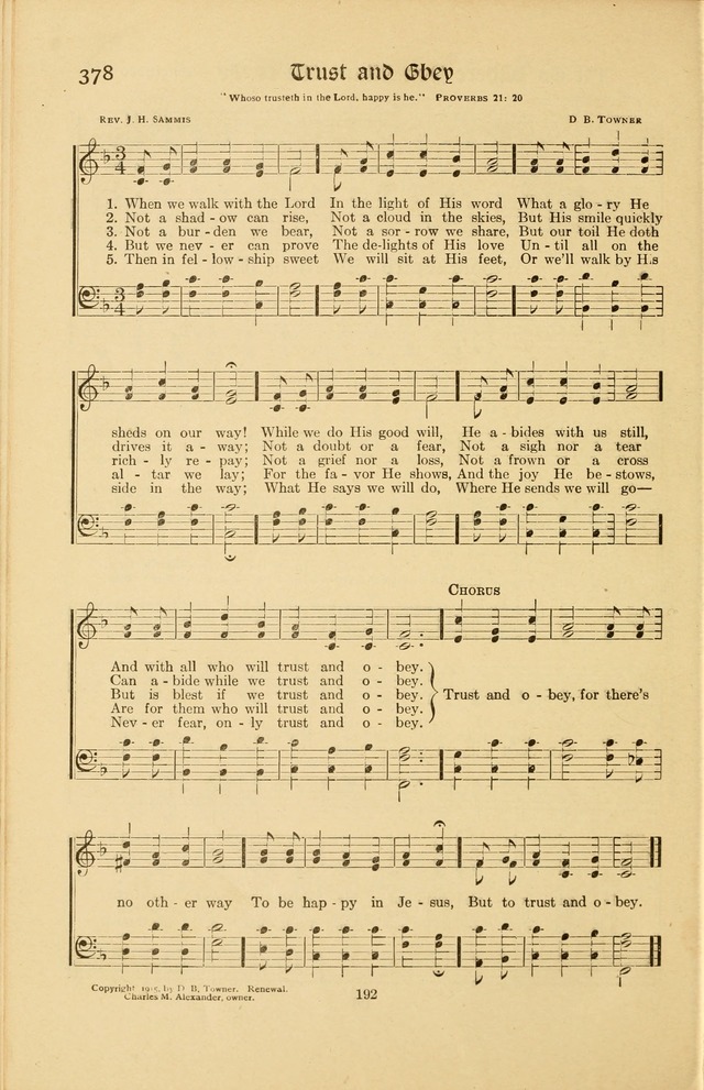 Montreat Hymns: psalms and gospel songs with responsive scripture readings page 192
