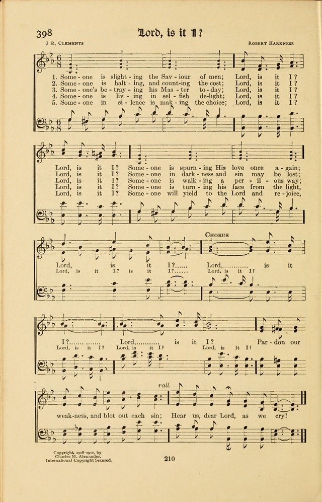 Montreat Hymns: psalms and gospel songs with responsive scripture readings page 210