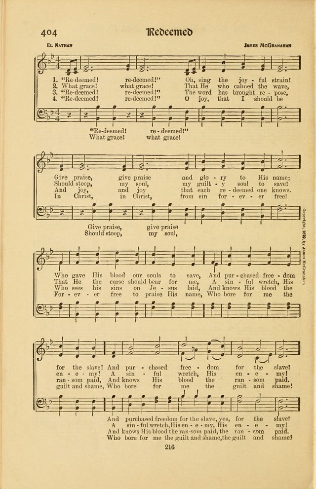 Montreat Hymns: psalms and gospel songs with responsive scripture readings page 216