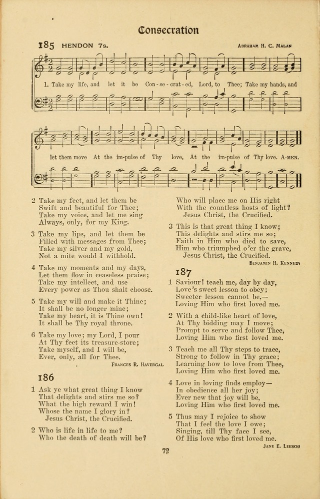 Montreat Hymns: psalms and gospel songs with responsive scripture readings page 72