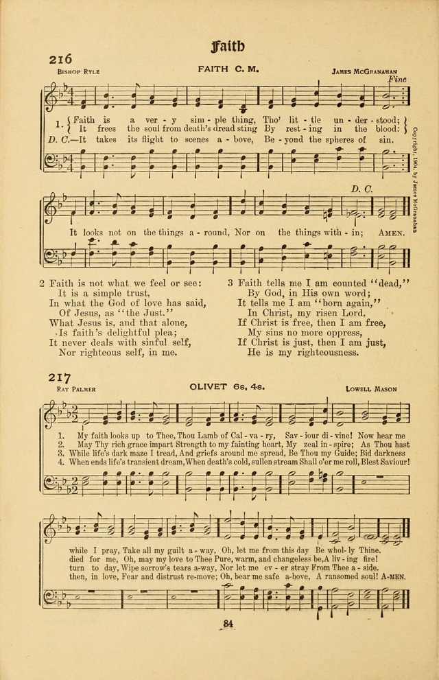 Montreat Hymns: psalms and gospel songs with responsive scripture readings page 84