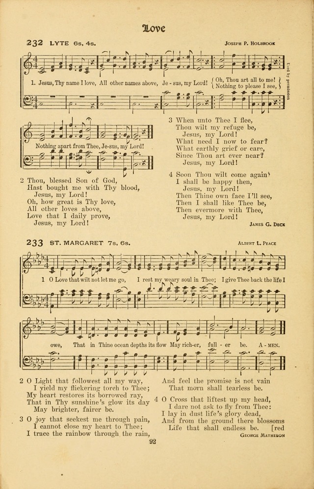 Montreat Hymns: psalms and gospel songs with responsive scripture readings page 92