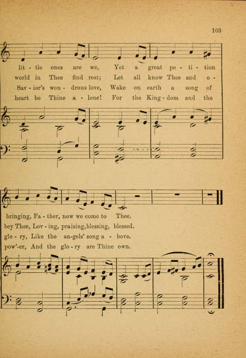 Missionary Hymnal: for the use of junior and juvenile missionary socieites page 103