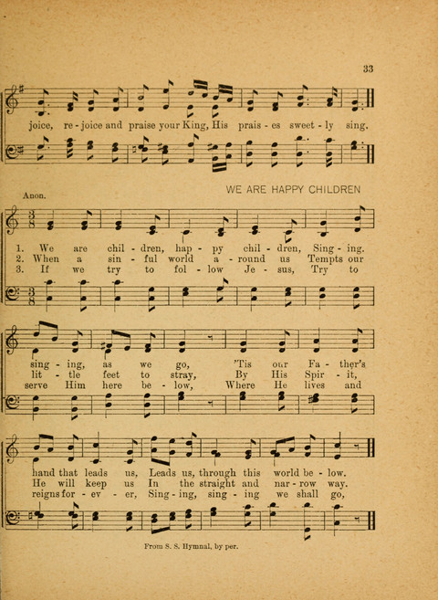 Missionary Hymnal: for the use of junior and juvenile missionary socieites page 33