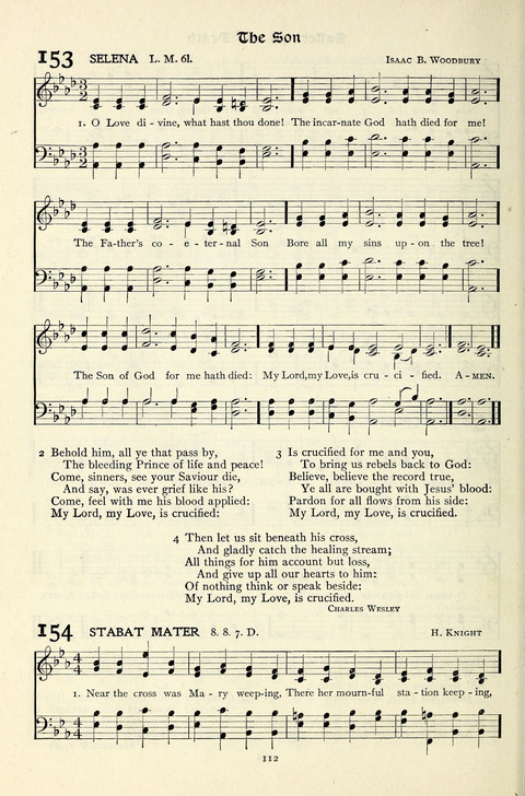 The Methodist Hymnal: Official hymnal of the methodist episcopal church and the methodist episcopal church, south page 112