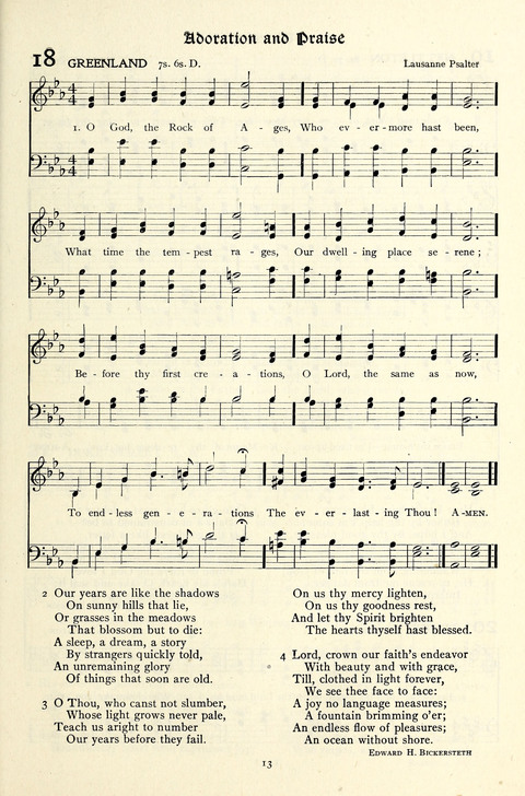 The Methodist Hymnal: Official hymnal of the methodist episcopal church and the methodist episcopal church, south page 13