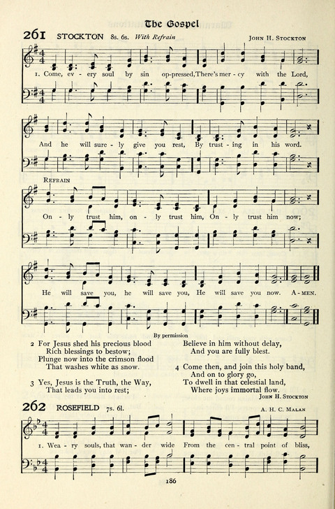 The Methodist Hymnal: Official hymnal of the methodist episcopal church and the methodist episcopal church, south page 186
