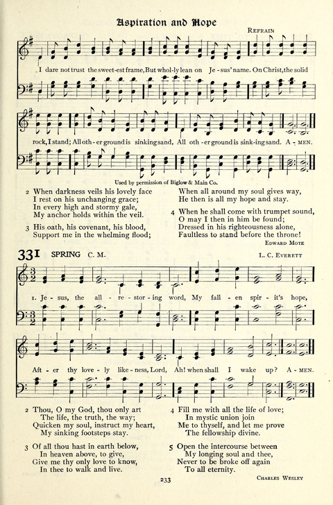 The Methodist Hymnal: Official hymnal of the methodist episcopal church and the methodist episcopal church, south page 233
