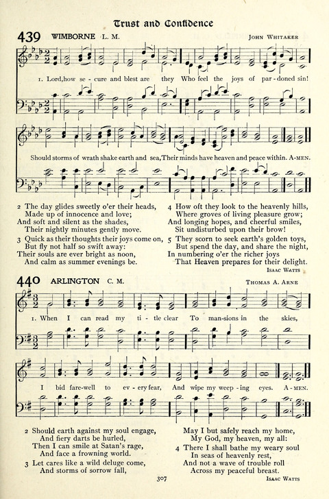 The Methodist Hymnal: Official hymnal of the methodist episcopal church and the methodist episcopal church, south page 307