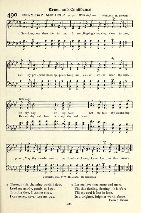 The Methodist Hymnal: Official hymnal of the methodist episcopal church and the methodist episcopal church, south page 345