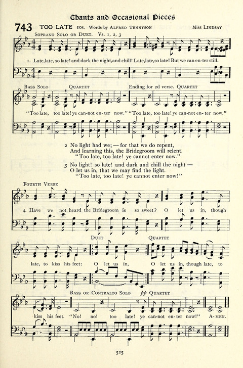 The Methodist Hymnal: Official hymnal of the methodist episcopal church and the methodist episcopal church, south page 525