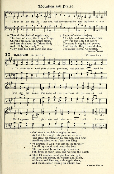 The Methodist Hymnal: Official hymnal of the methodist episcopal church and the methodist episcopal church, south page 7