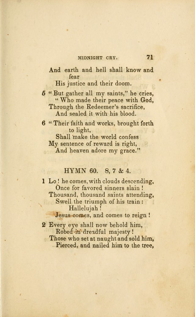 Millennial Harp: or, Second Advent Hymns: designed for the meetings on the second coming of Christ page 143