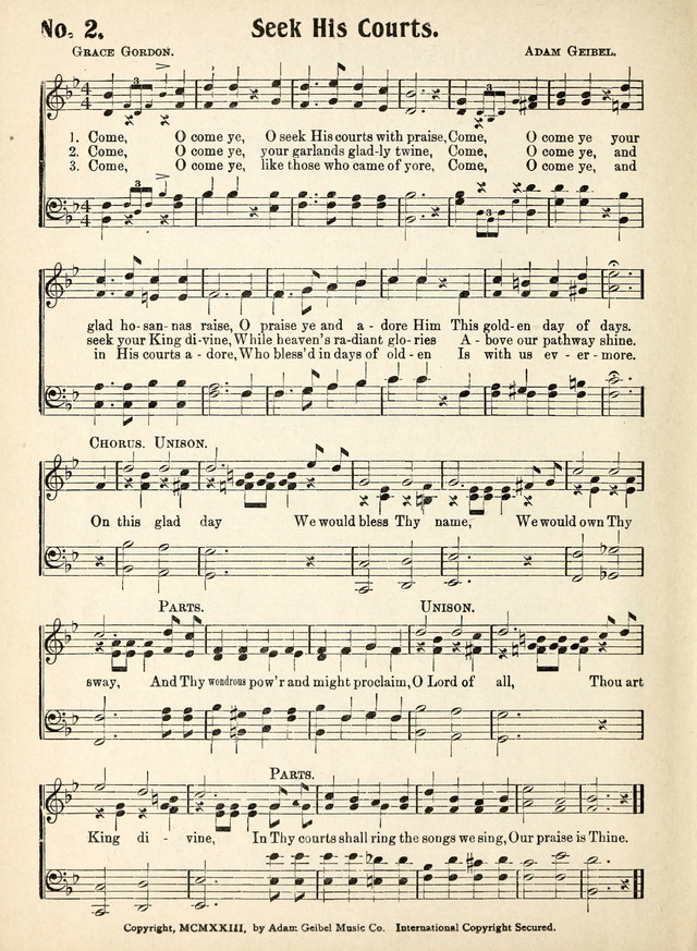 Magnificat: a Hymnal for Sunday Schools page 2