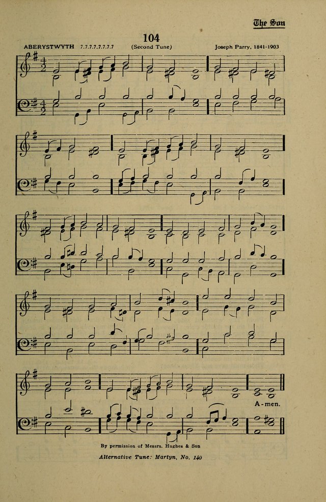 Methodist Hymn and Tune Book: official hymn book of the Methodist Church page 113