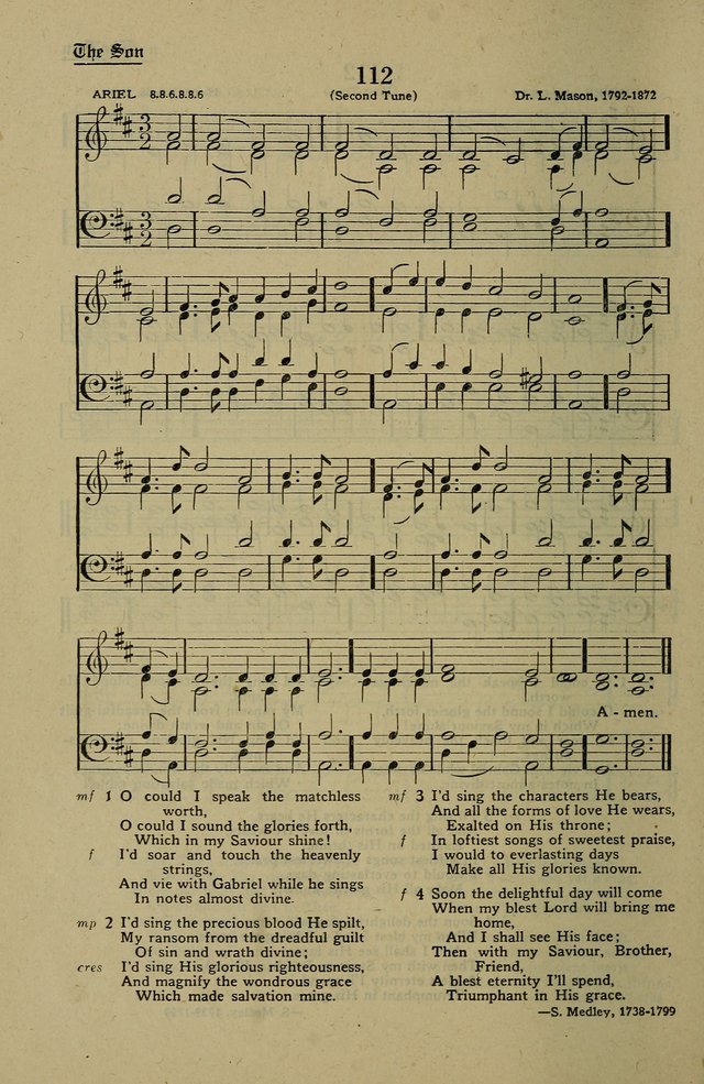 Methodist Hymn and Tune Book: official hymn book of the Methodist Church page 124