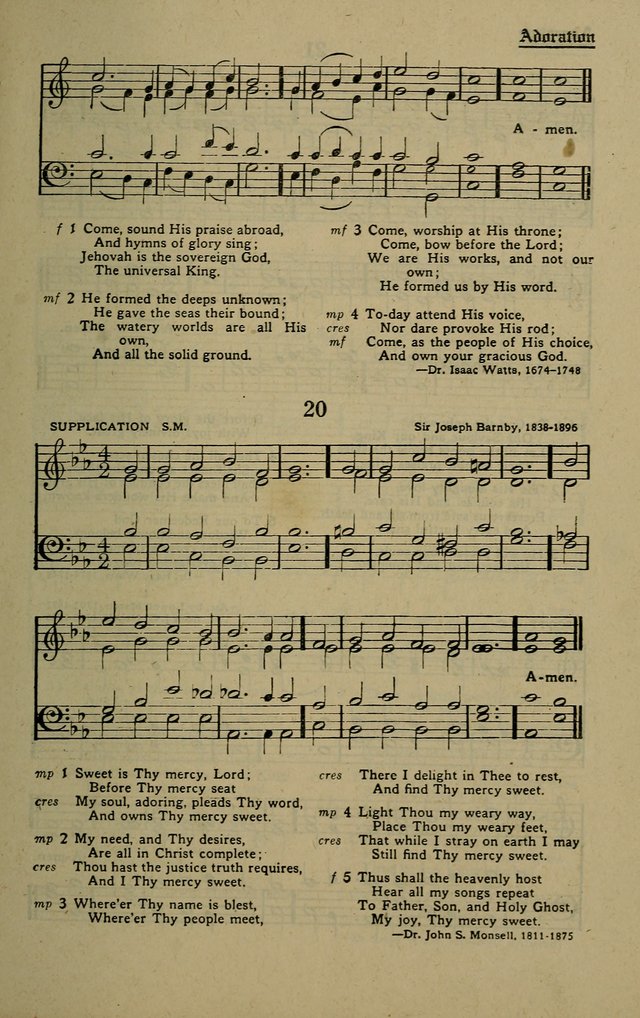 Methodist Hymn and Tune Book: official hymn book of the Methodist Church page 19