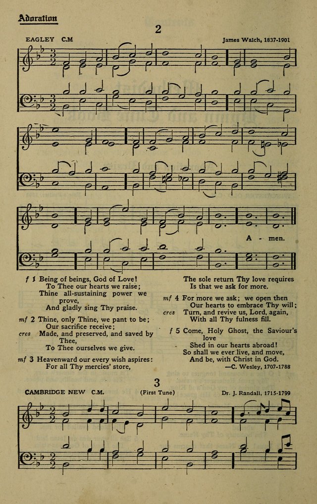 Methodist Hymn and Tune Book: official hymn book of the Methodist Church page 2