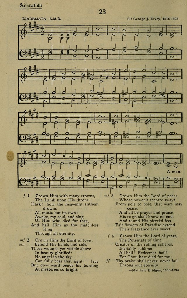 Methodist Hymn and Tune Book: official hymn book of the Methodist Church page 22