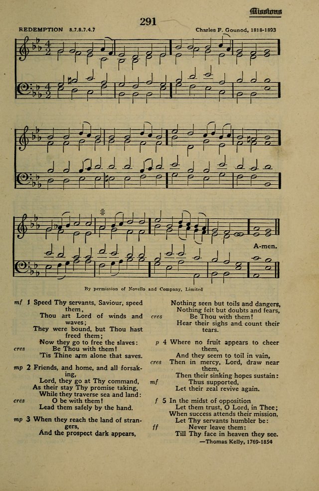 Methodist Hymn and Tune Book: official hymn book of the Methodist Church page 315