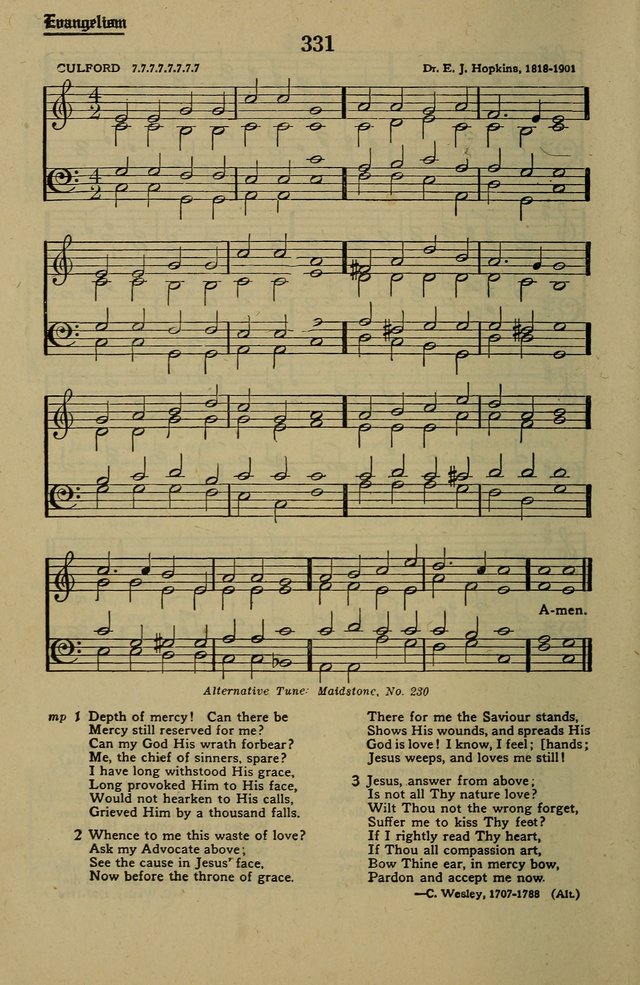 Methodist Hymn and Tune Book: official hymn book of the Methodist Church page 364