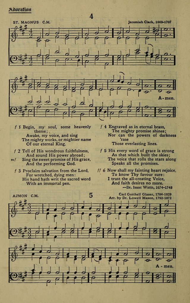 Methodist Hymn and Tune Book: official hymn book of the Methodist Church page 4