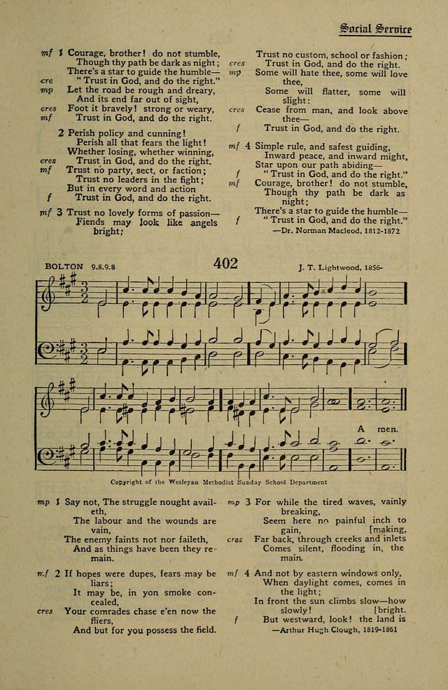 Methodist Hymn and Tune Book: official hymn book of the Methodist Church page 447