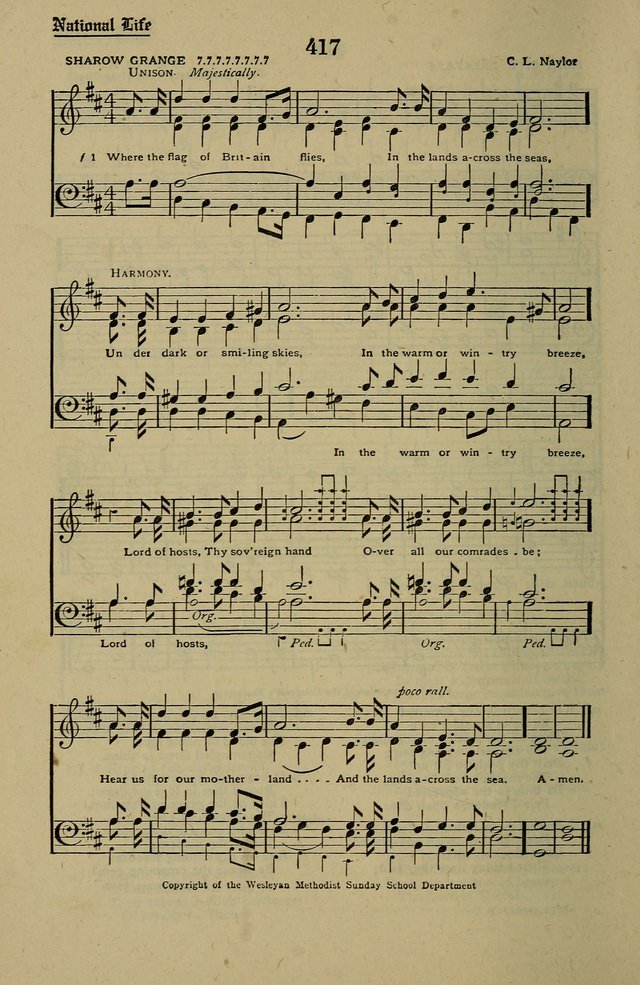 Methodist Hymn and Tune Book: official hymn book of the Methodist Church page 462