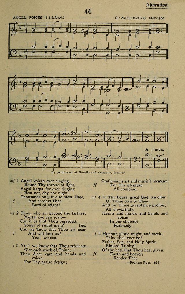 Methodist Hymn and Tune Book: official hymn book of the Methodist Church page 47
