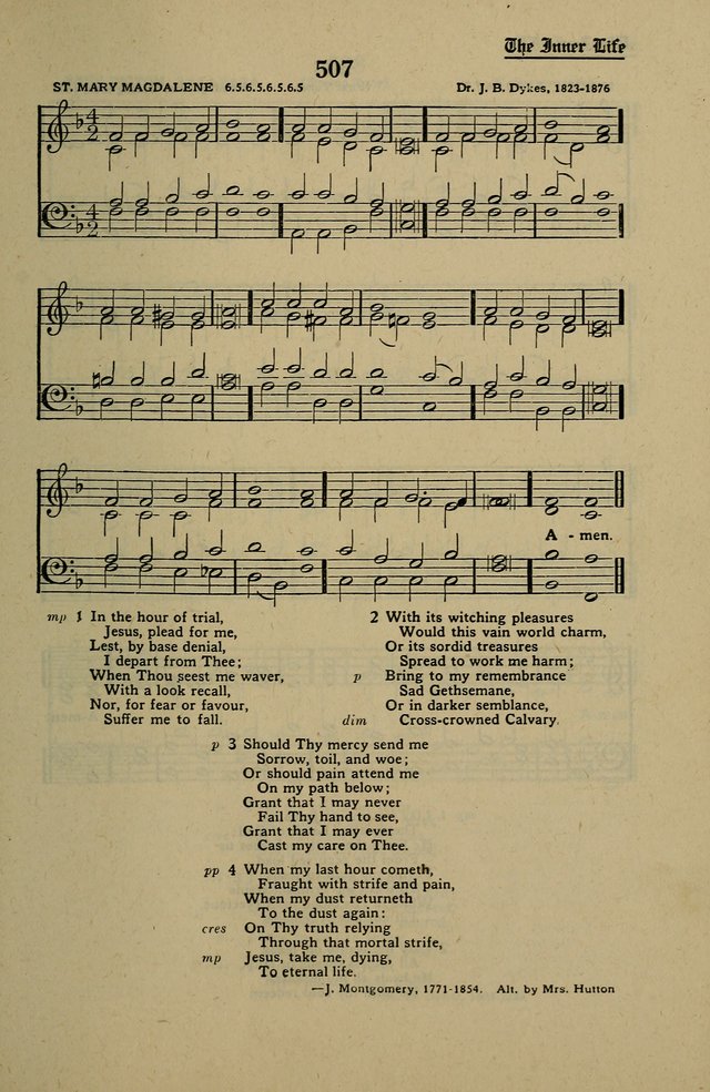 Methodist Hymn and Tune Book: official hymn book of the Methodist Church page 551