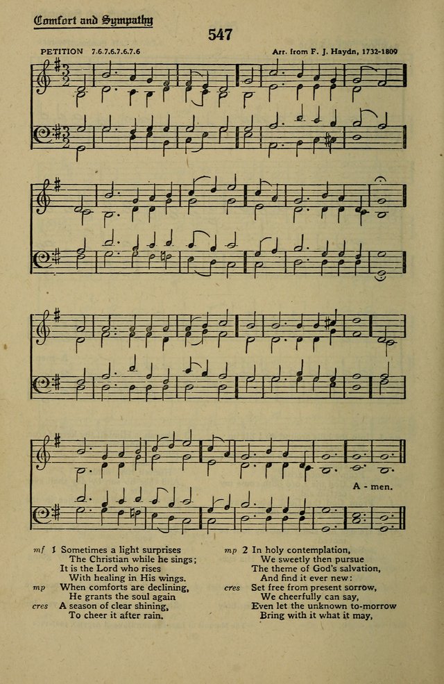 Methodist Hymn and Tune Book: official hymn book of the Methodist Church page 596