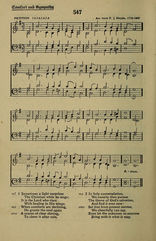 Methodist Hymn and Tune Book: official hymn book of the Methodist Church page 596