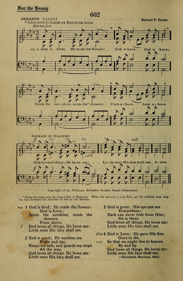 Methodist Hymn and Tune Book: official hymn book of the Methodist Church page 666