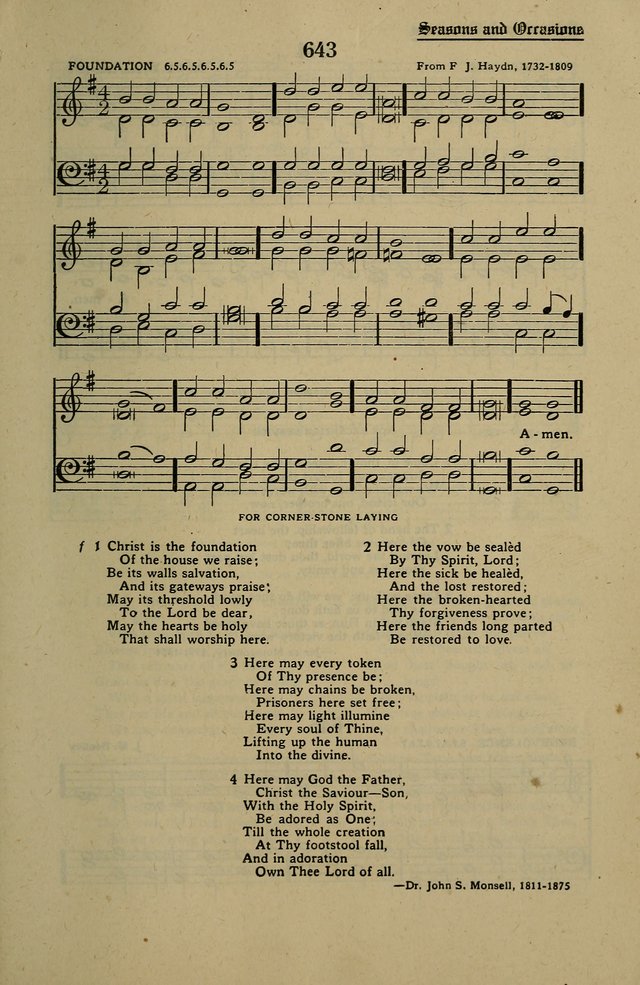 Methodist Hymn and Tune Book: official hymn book of the Methodist Church page 715
