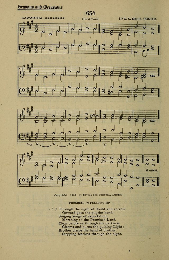 Methodist Hymn and Tune Book: official hymn book of the Methodist Church page 726