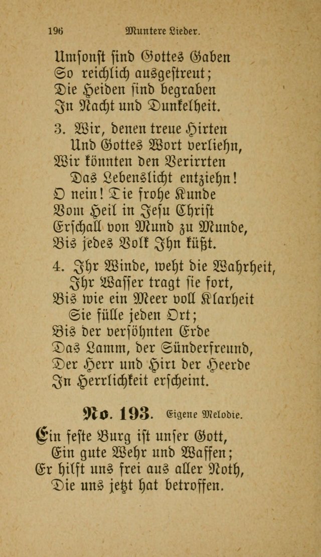 Muntere Lieder: Eine Sammlung der beliebtesten und brauchbarsten Gesänge für Sonntagsschulen und andere christlichen Versammlungen. 3. Aufl. page 201