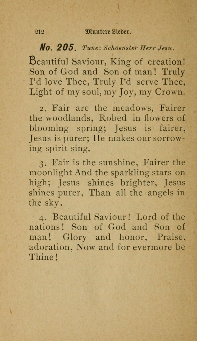 Muntere Lieder: Eine Sammlung der beliebtesten und brauchbarsten Gesänge für Sonntagsschulen und andere christlichen Versammlungen. 3. Aufl. page 217