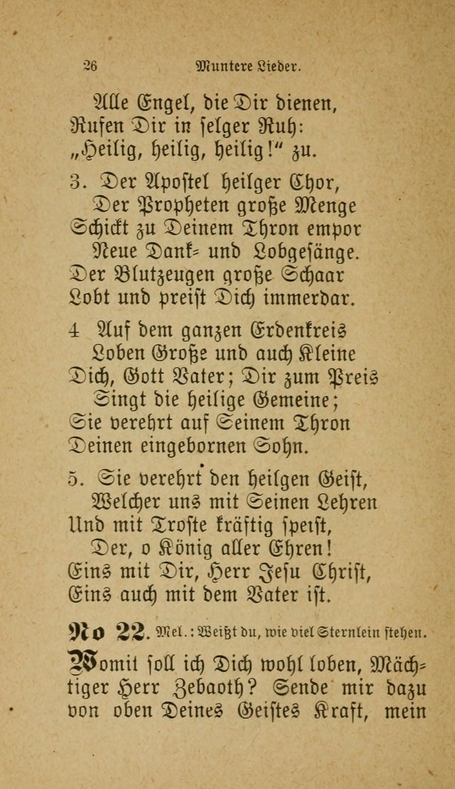 Muntere Lieder: Eine Sammlung der beliebtesten und brauchbarsten Gesänge für Sonntagsschulen und andere christlichen Versammlungen. 3. Aufl. page 31