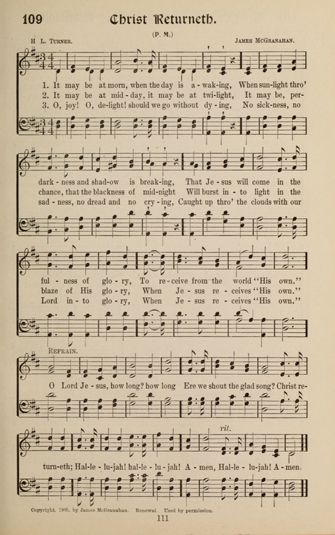 Messages of Love Hymn Book: for Gospel, Sunday School, Special Services and Home Singing page 109