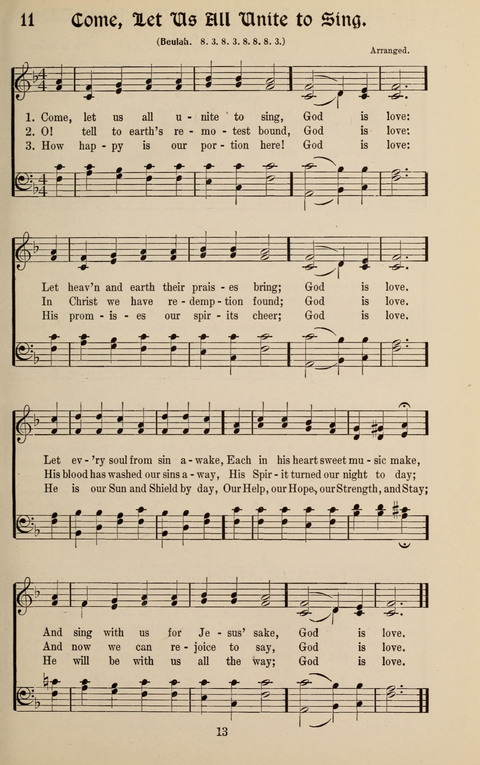 Messages of Love Hymn Book: for Gospel, Sunday School, Special Services and Home Singing page 11