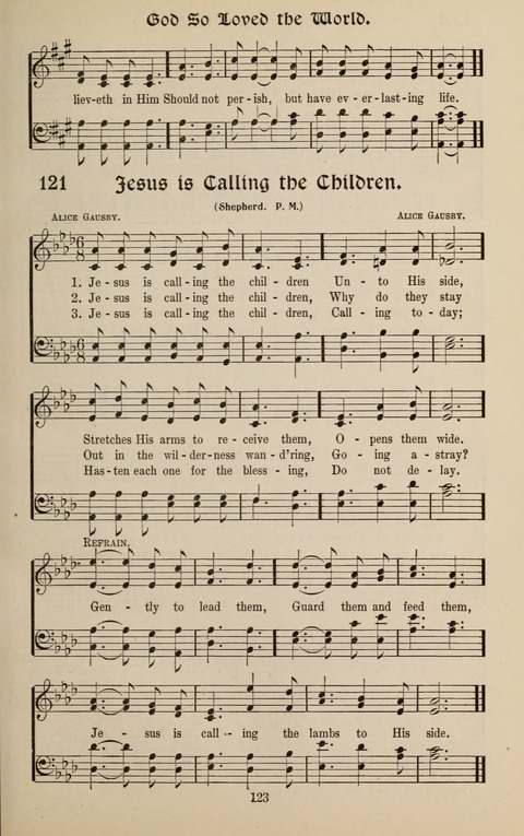 Messages of Love Hymn Book: for Gospel, Sunday School, Special Services and Home Singing page 121