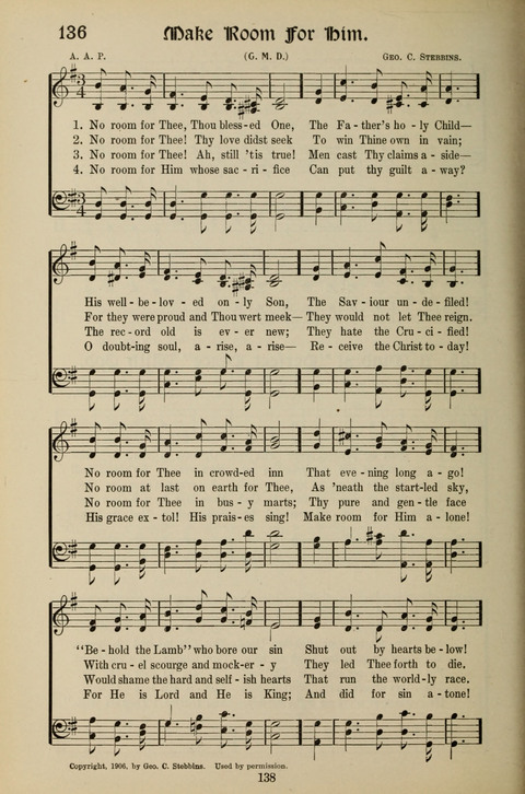 Messages of Love Hymn Book: for Gospel, Sunday School, Special Services and Home Singing page 136