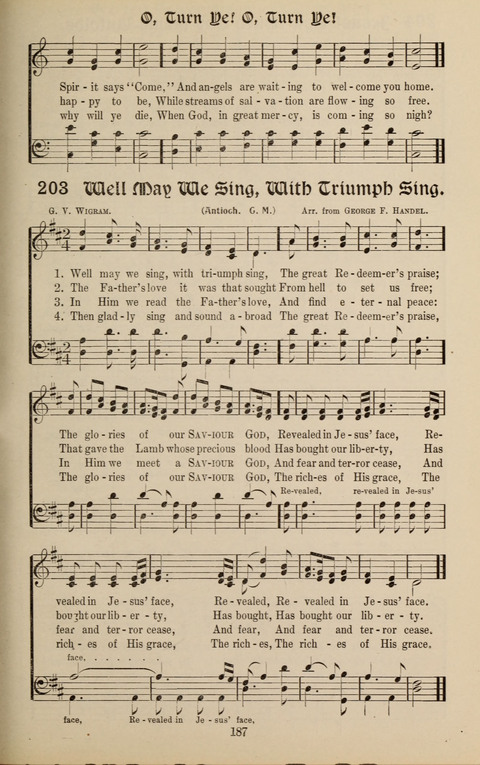 Messages of Love Hymn Book: for Gospel, Sunday School, Special Services and Home Singing page 185