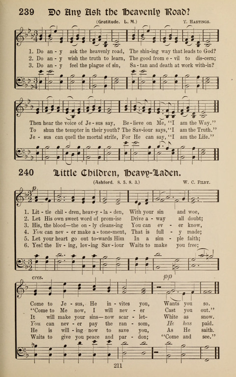 Messages of Love Hymn Book: for Gospel, Sunday School, Special Services and Home Singing page 209