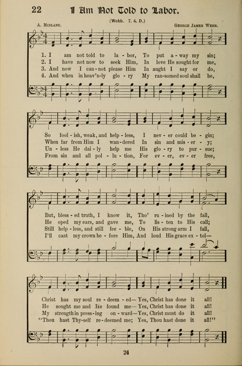 Messages of Love Hymn Book: for Gospel, Sunday School, Special Services and Home Singing page 22