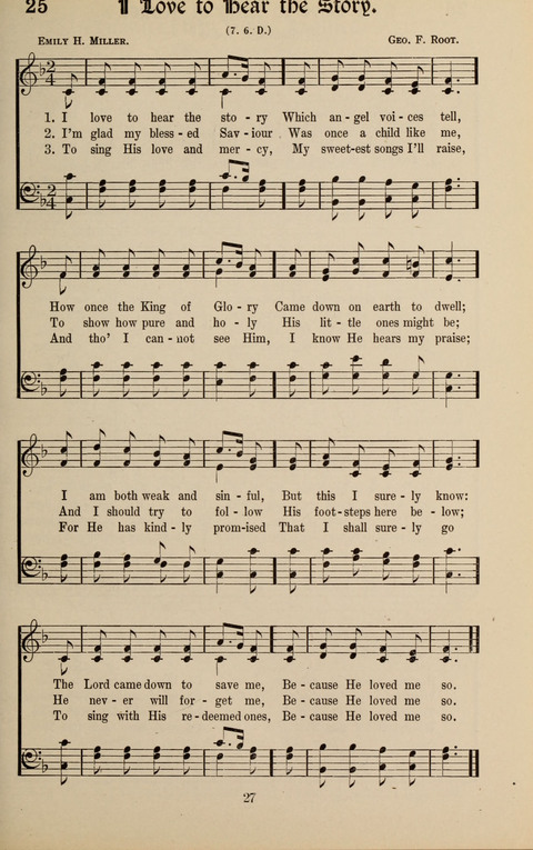 Messages of Love Hymn Book: for Gospel, Sunday School, Special Services and Home Singing page 25