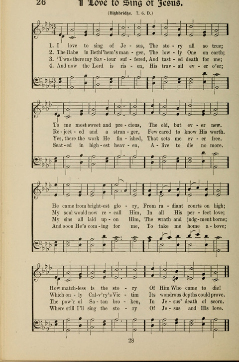 Messages of Love Hymn Book: for Gospel, Sunday School, Special Services and Home Singing page 26